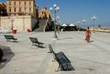 La piazza sul belvedere di Cagliari