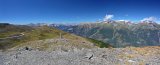 Panorama dalla testa dell'Assietta con monumento della guerra del 1747
