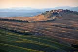 Paesaggi delle Crete al tramonto