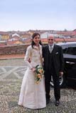 Tullia e il papà stanno per entrare in chiesa