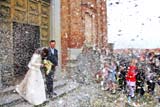 In lancio dei coriandoli