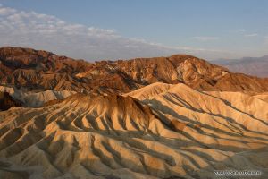 Gower Gulch visto da Zabriskie Point all'alba