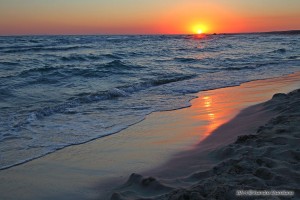 Infuocato tramonto minorchino